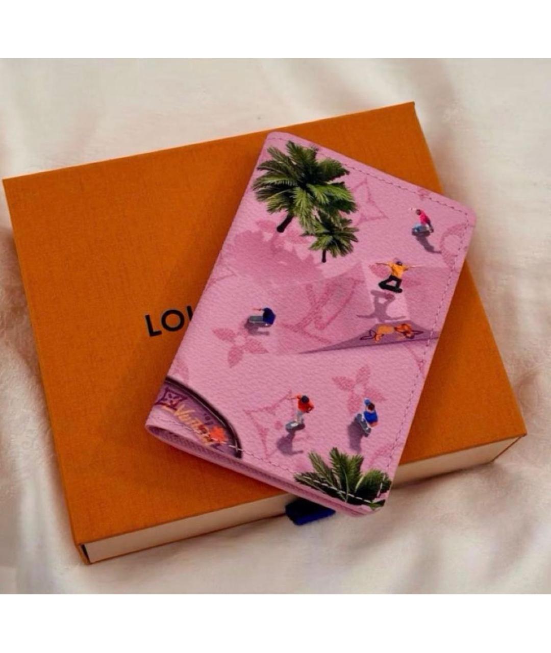 LOUIS VUITTON Розовый кошелек, фото 3