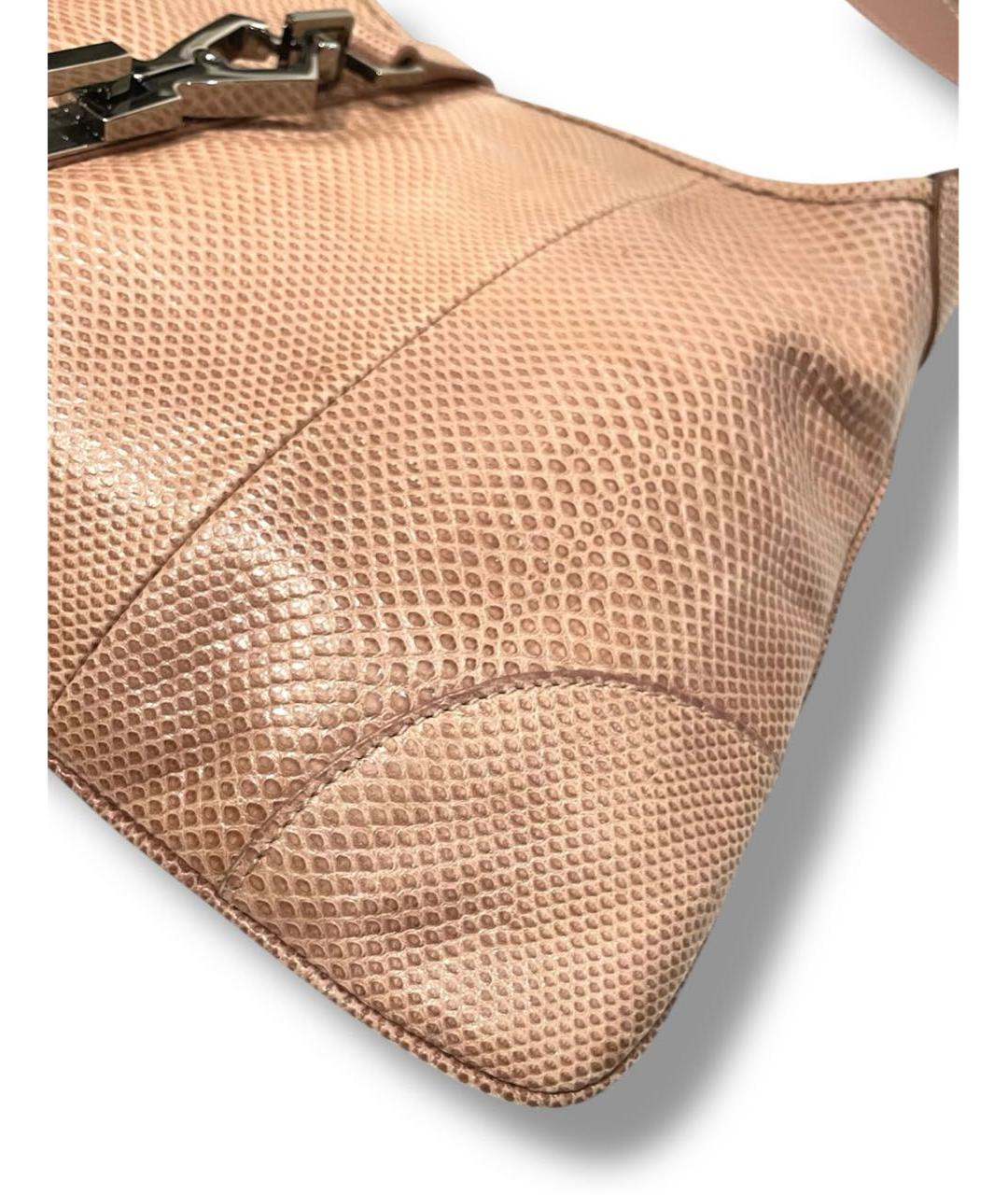 GUCCI Коралловая кожаная сумка через плечо, фото 5