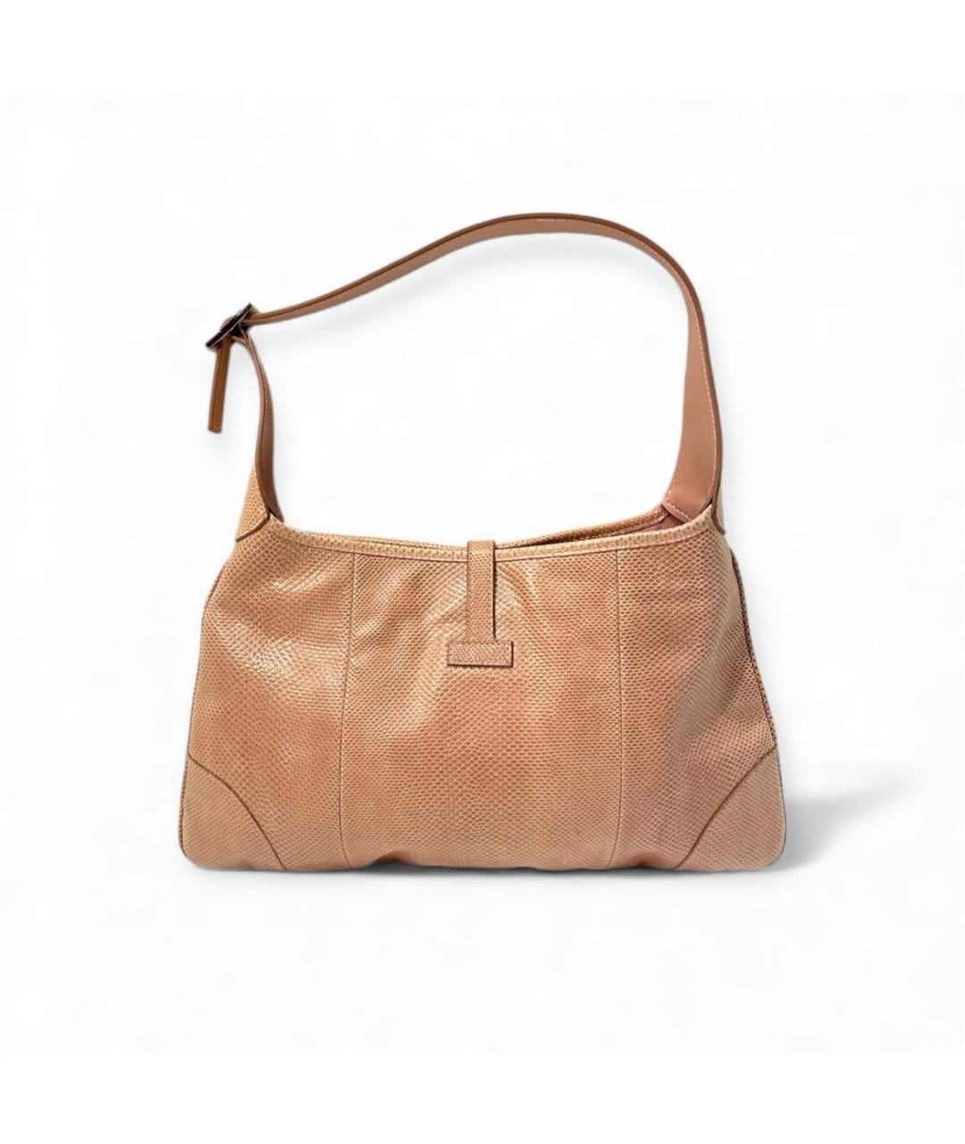 GUCCI Коралловая кожаная сумка через плечо, фото 2