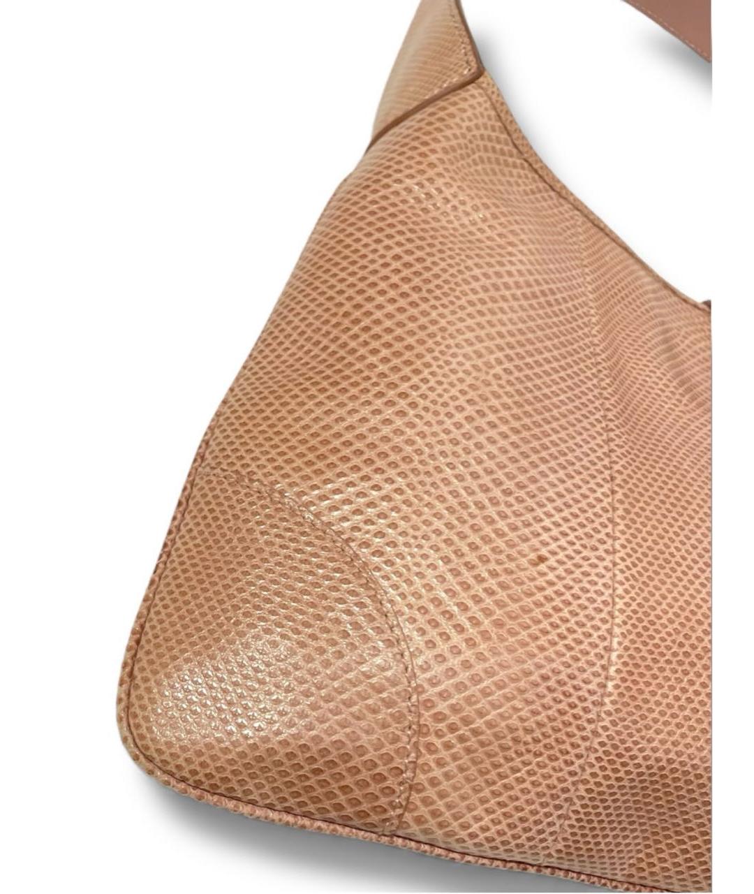 GUCCI Коралловая кожаная сумка через плечо, фото 6