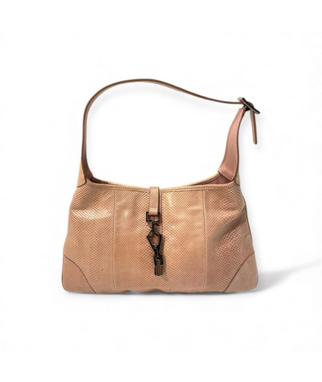 GUCCI Коралловая кожаная сумка через плечо, фото 8