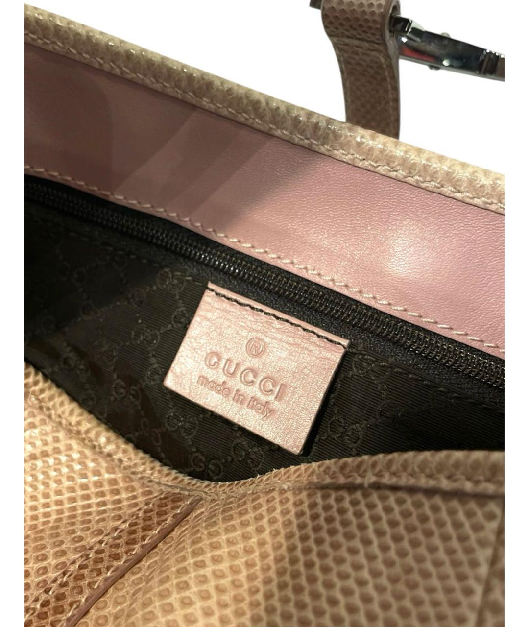 GUCCI Коралловая кожаная сумка через плечо, фото 4