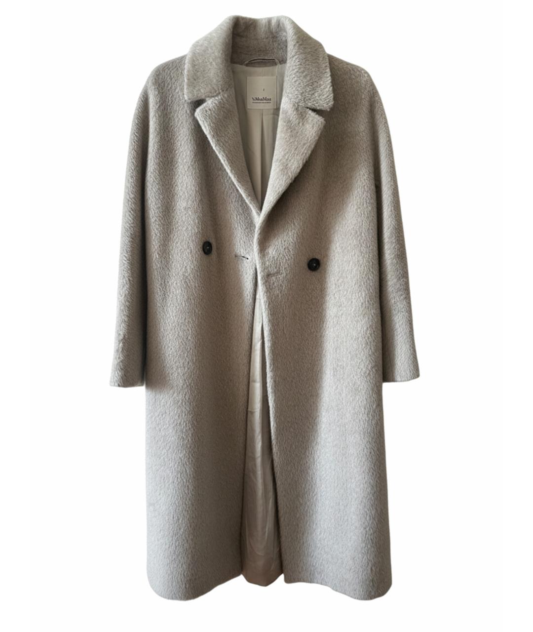 MAX MARA STUDIO Бежевое шерстяное пальто, фото 1