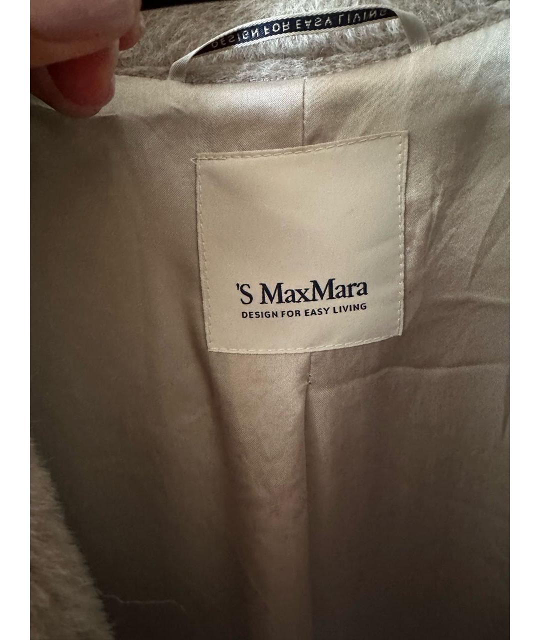 MAX MARA STUDIO Бежевое шерстяное пальто, фото 4