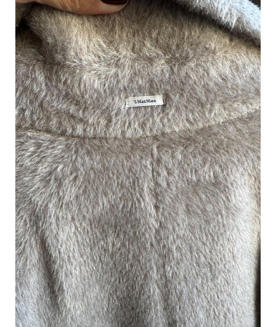 MAX MARA STUDIO Бежевое шерстяное пальто, фото 3