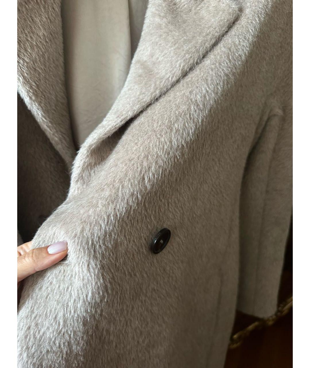 MAX MARA STUDIO Бежевое шерстяное пальто, фото 6