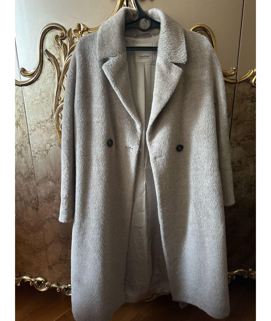 MAX MARA STUDIO Бежевое шерстяное пальто, фото 9