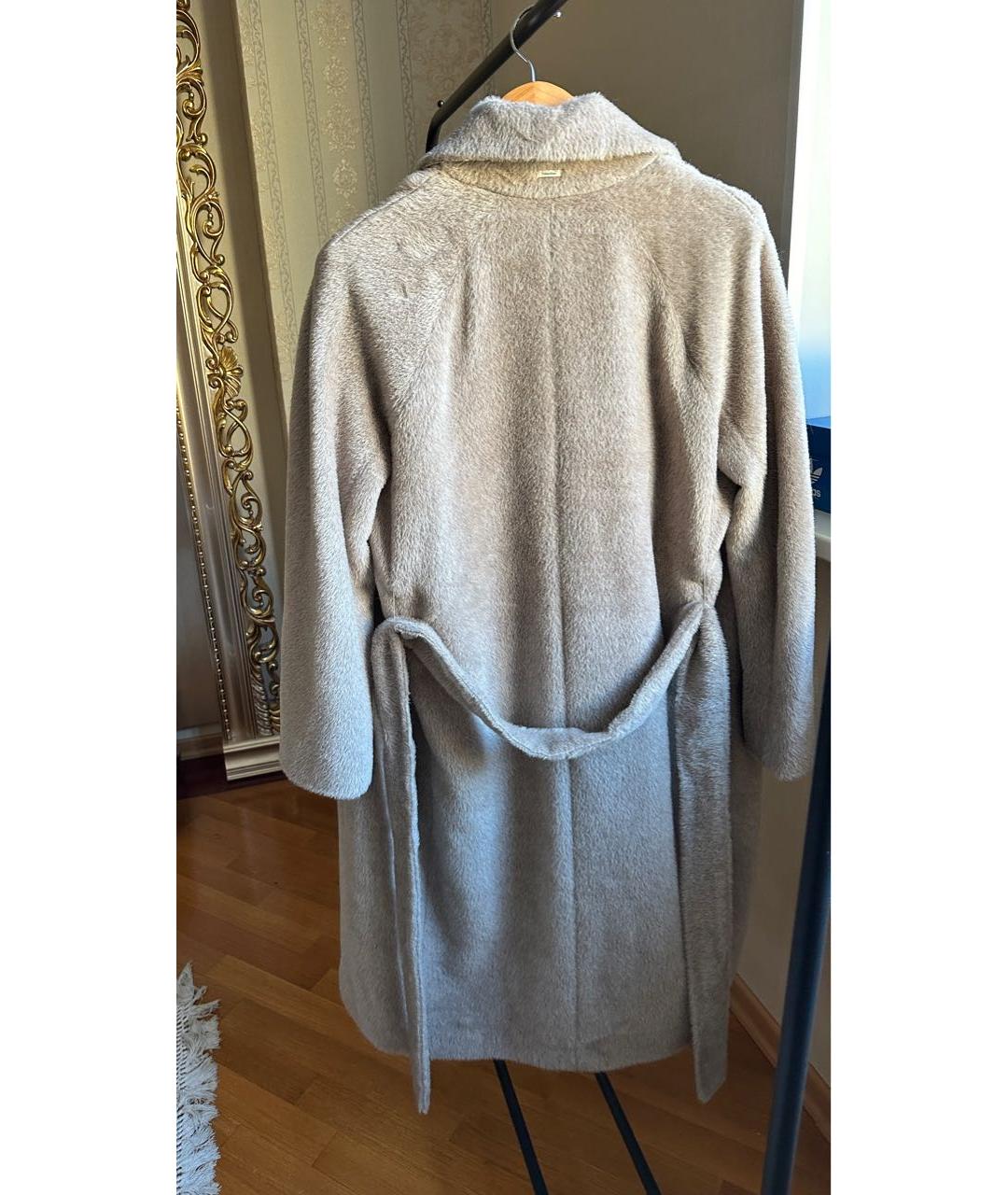 MAX MARA STUDIO Бежевое шерстяное пальто, фото 2