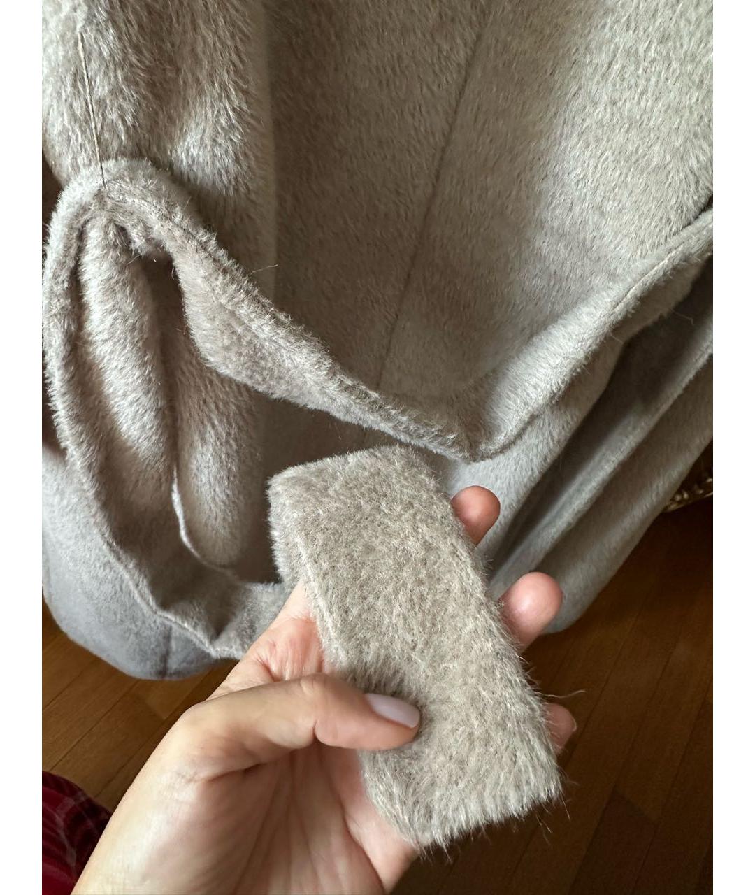 MAX MARA STUDIO Бежевое шерстяное пальто, фото 7