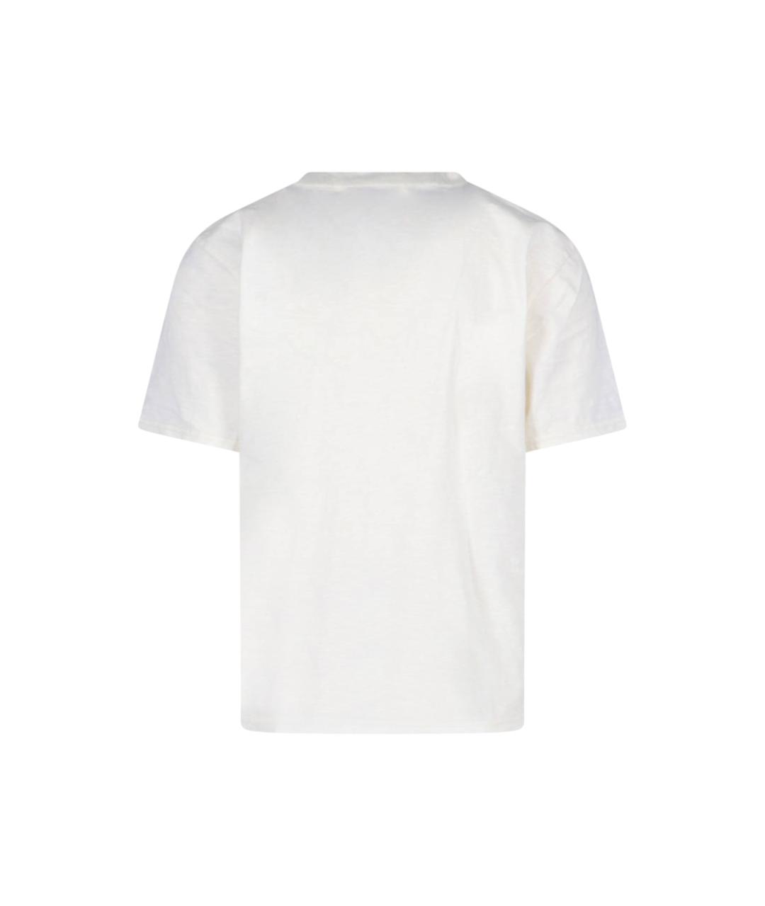 RHUDE Белая хлопковая футболка, фото 2