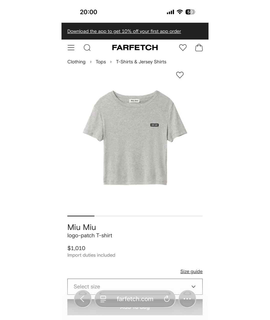 MIU MIU Серая хлопковая футболка, фото 4