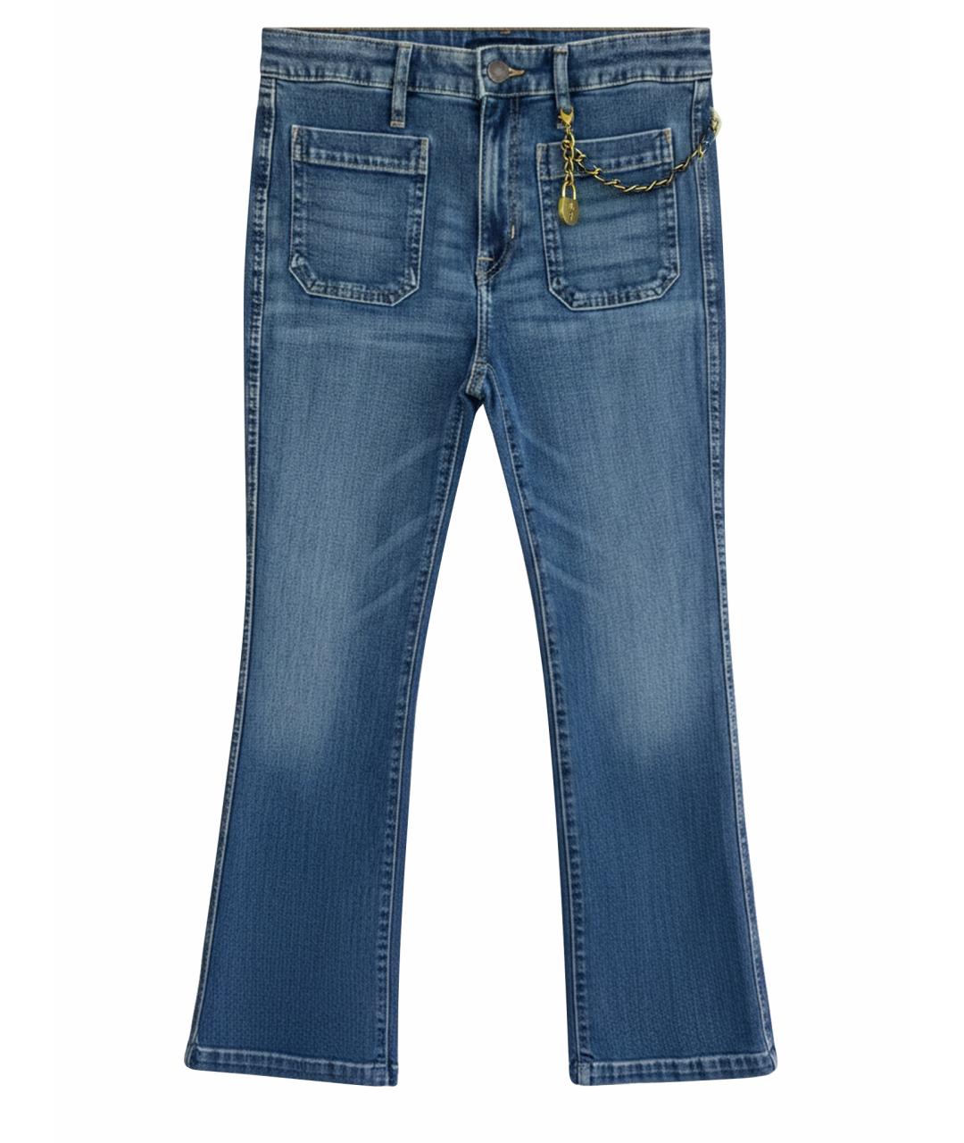 RALPH LAUREN Синие хлопко-эластановые джинсы клеш, фото 1