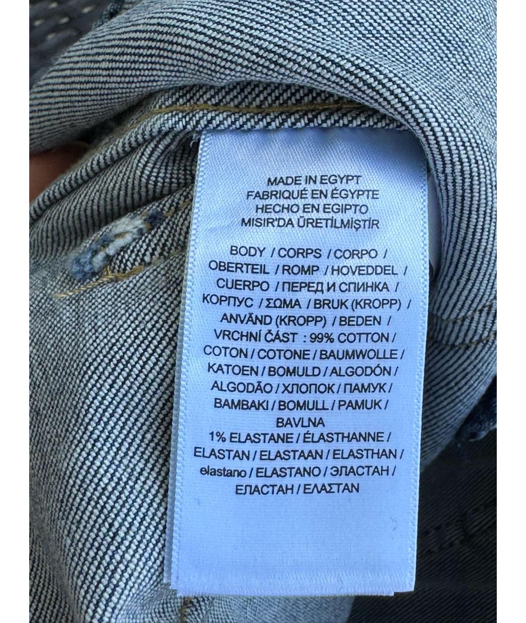 RALPH LAUREN Синие хлопко-эластановые джинсы клеш, фото 5