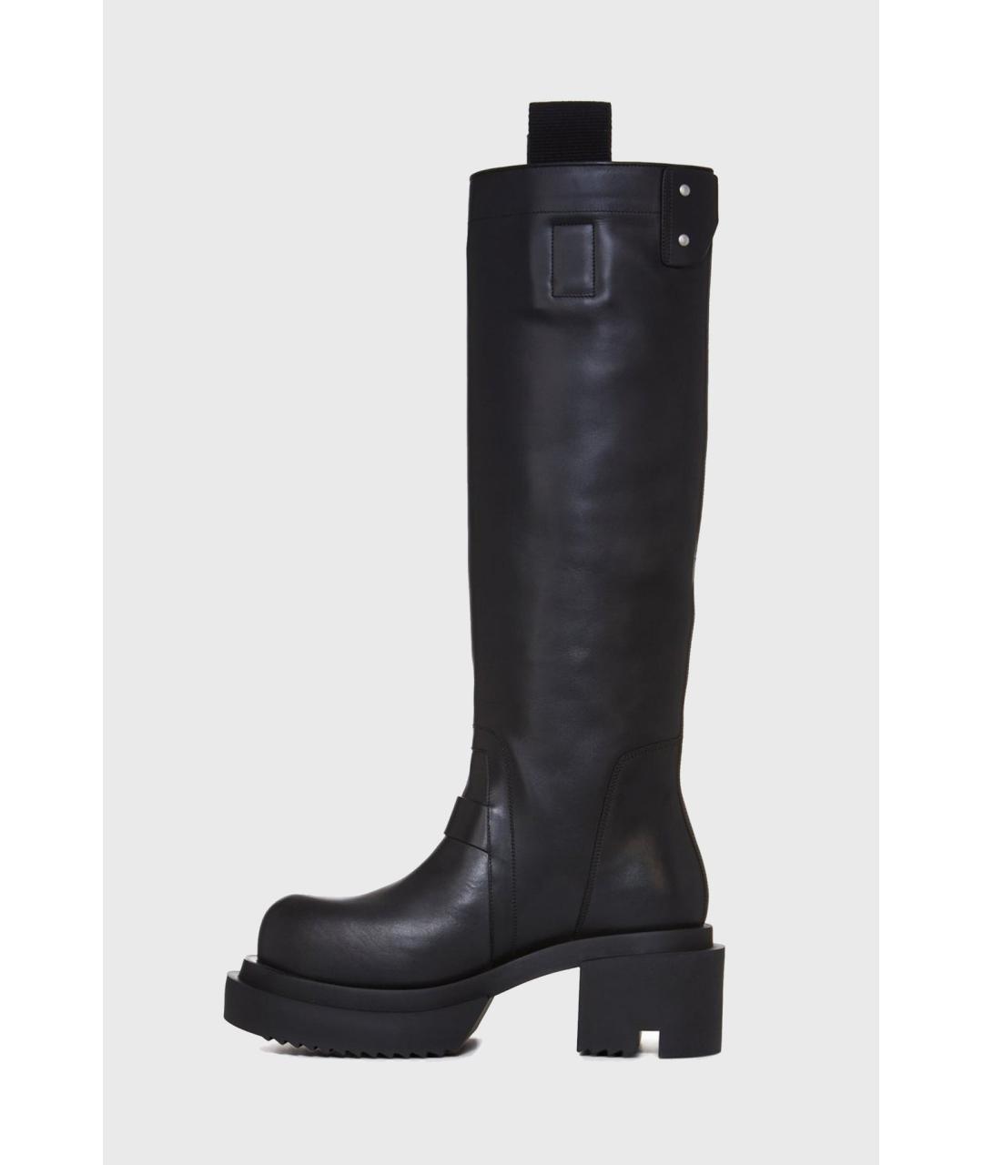 RICK OWENS Черные кожаные сапоги, фото 3