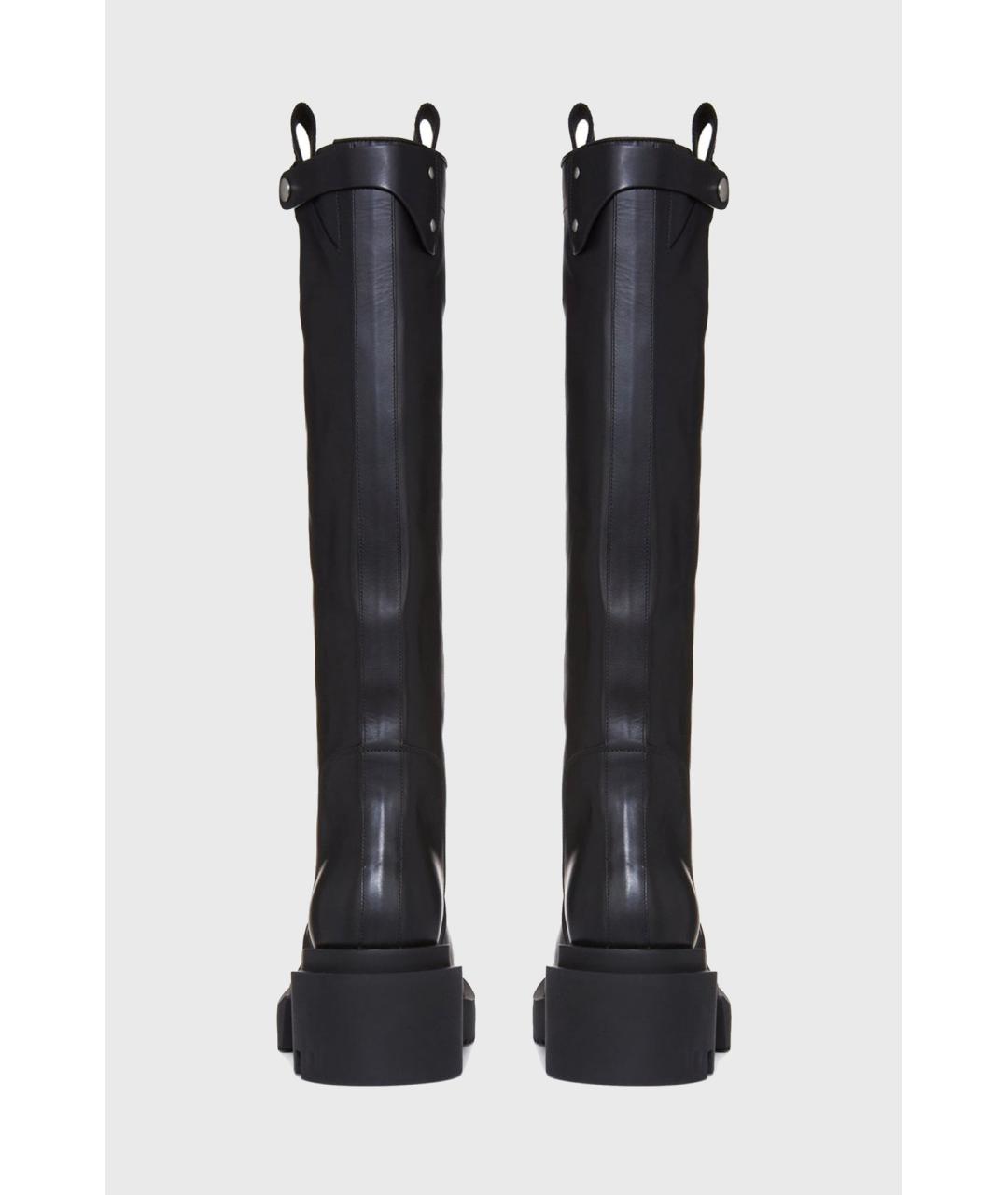 RICK OWENS Черные кожаные сапоги, фото 4