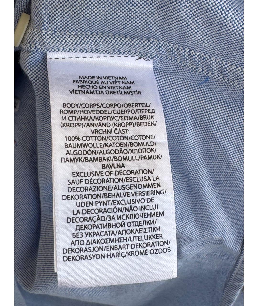POLO RALPH LAUREN Голубая хлопковая кэжуал рубашка, фото 6