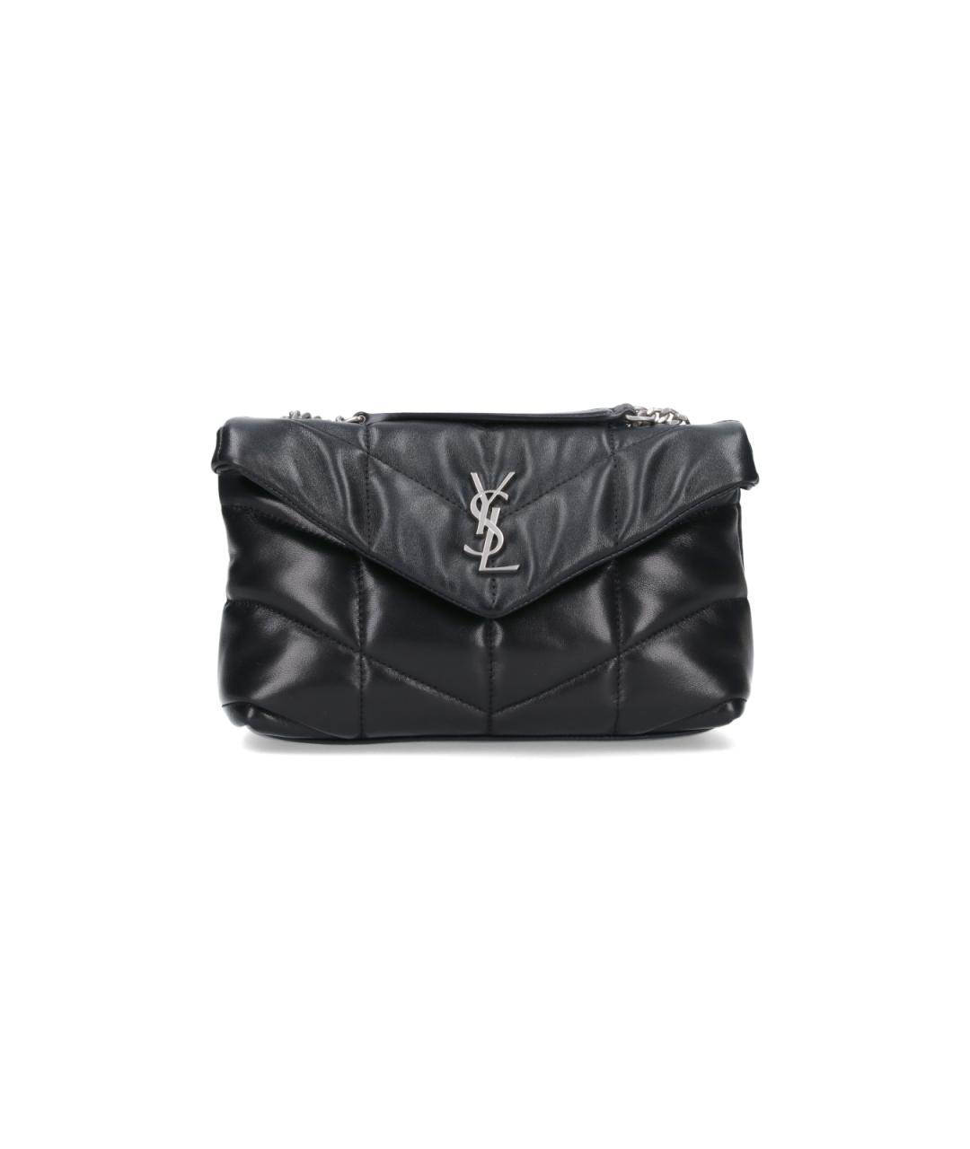 SAINT LAURENT Черная кожаная сумка через плечо, фото 6