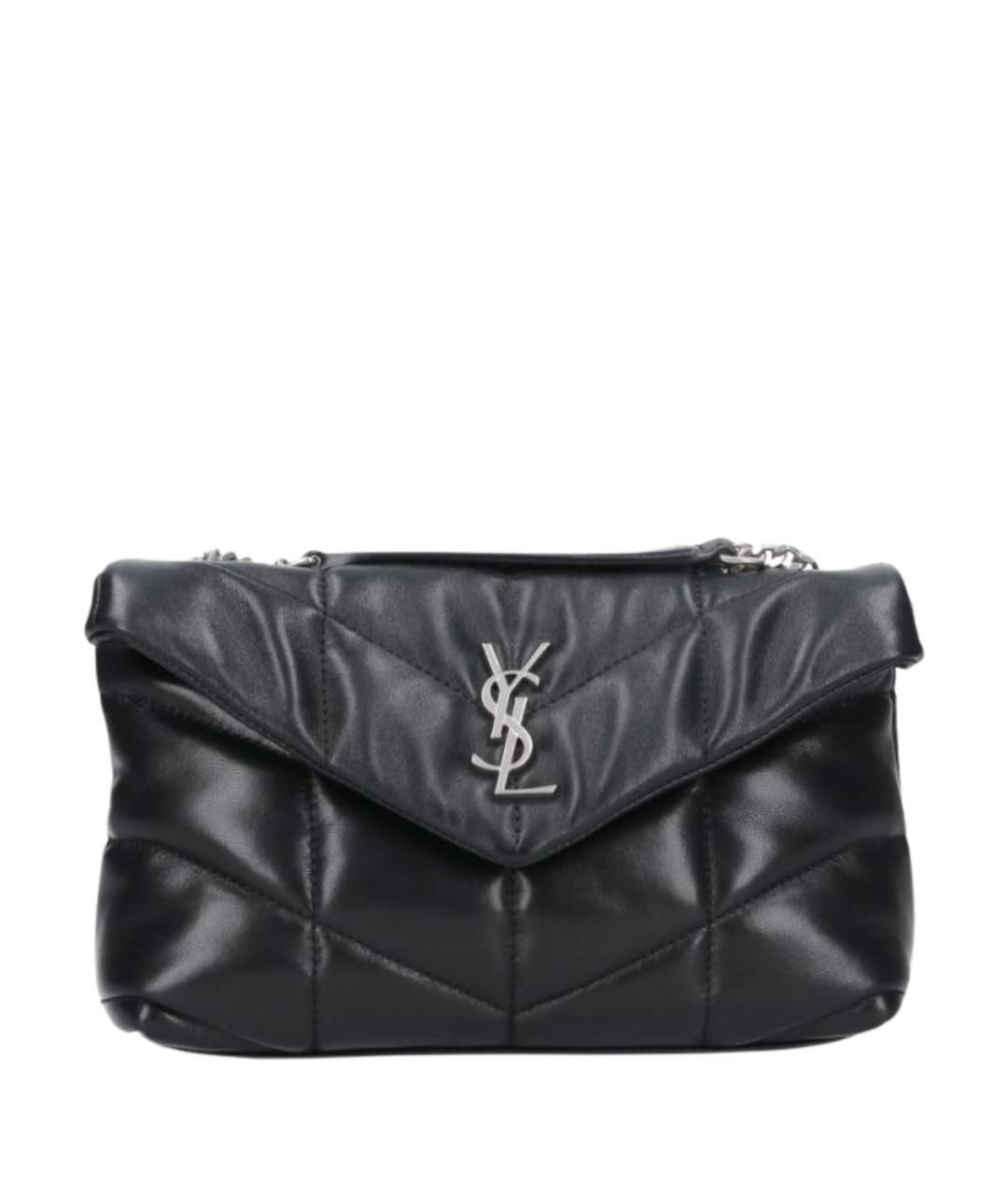 SAINT LAURENT Черная кожаная сумка через плечо, фото 1