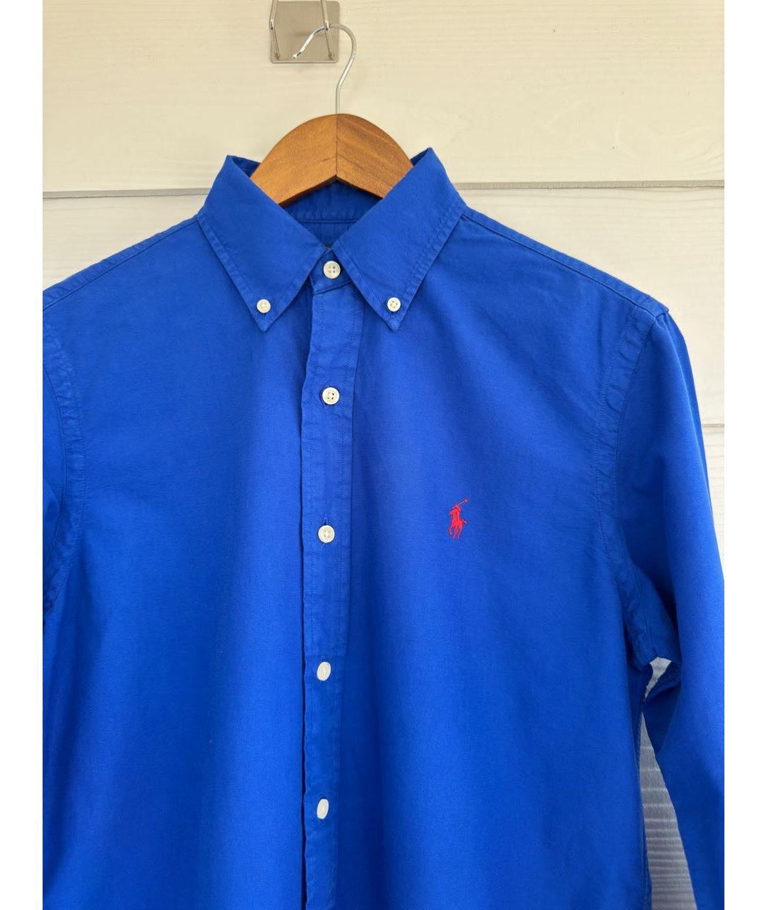 POLO RALPH LAUREN Синяя хлопковая кэжуал рубашка, фото 2