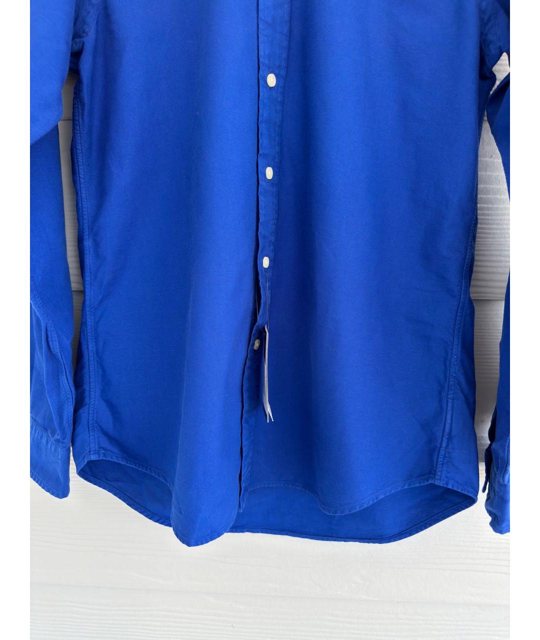 POLO RALPH LAUREN Синяя хлопковая кэжуал рубашка, фото 3