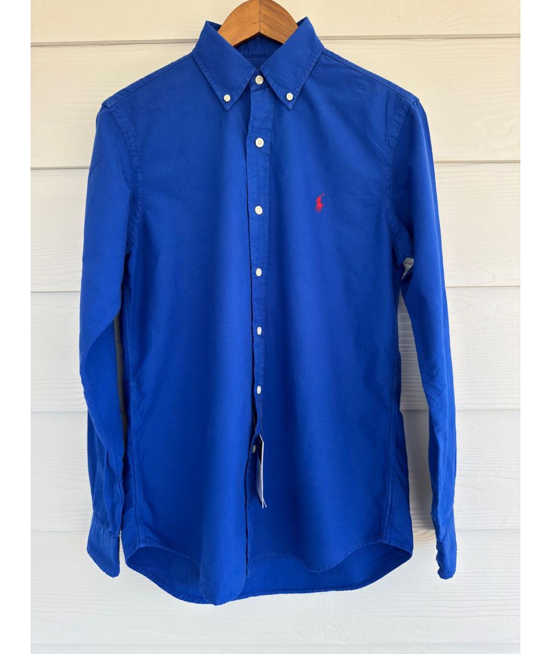 POLO RALPH LAUREN Синяя хлопковая кэжуал рубашка, фото 9