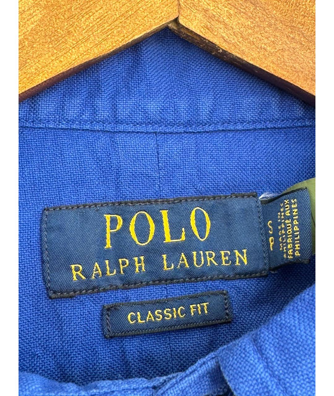 POLO RALPH LAUREN Синяя хлопковая кэжуал рубашка, фото 5