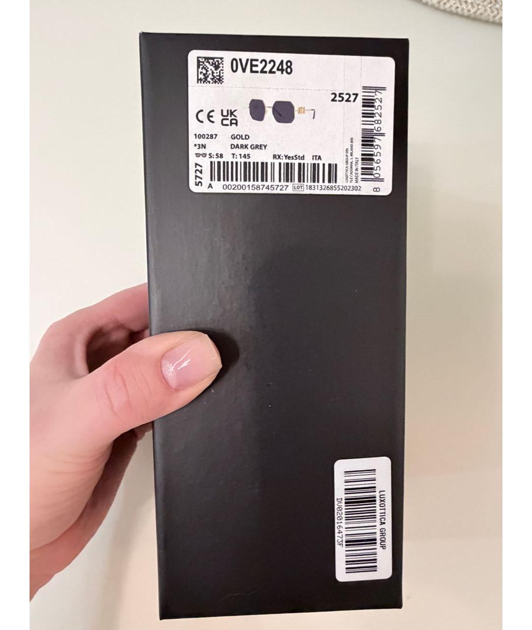 VALENTINO Черные металлические солнцезащитные очки, фото 6