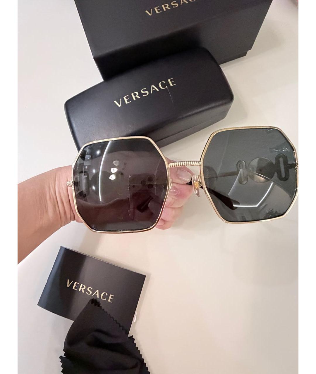 VALENTINO Черные металлические солнцезащитные очки, фото 9