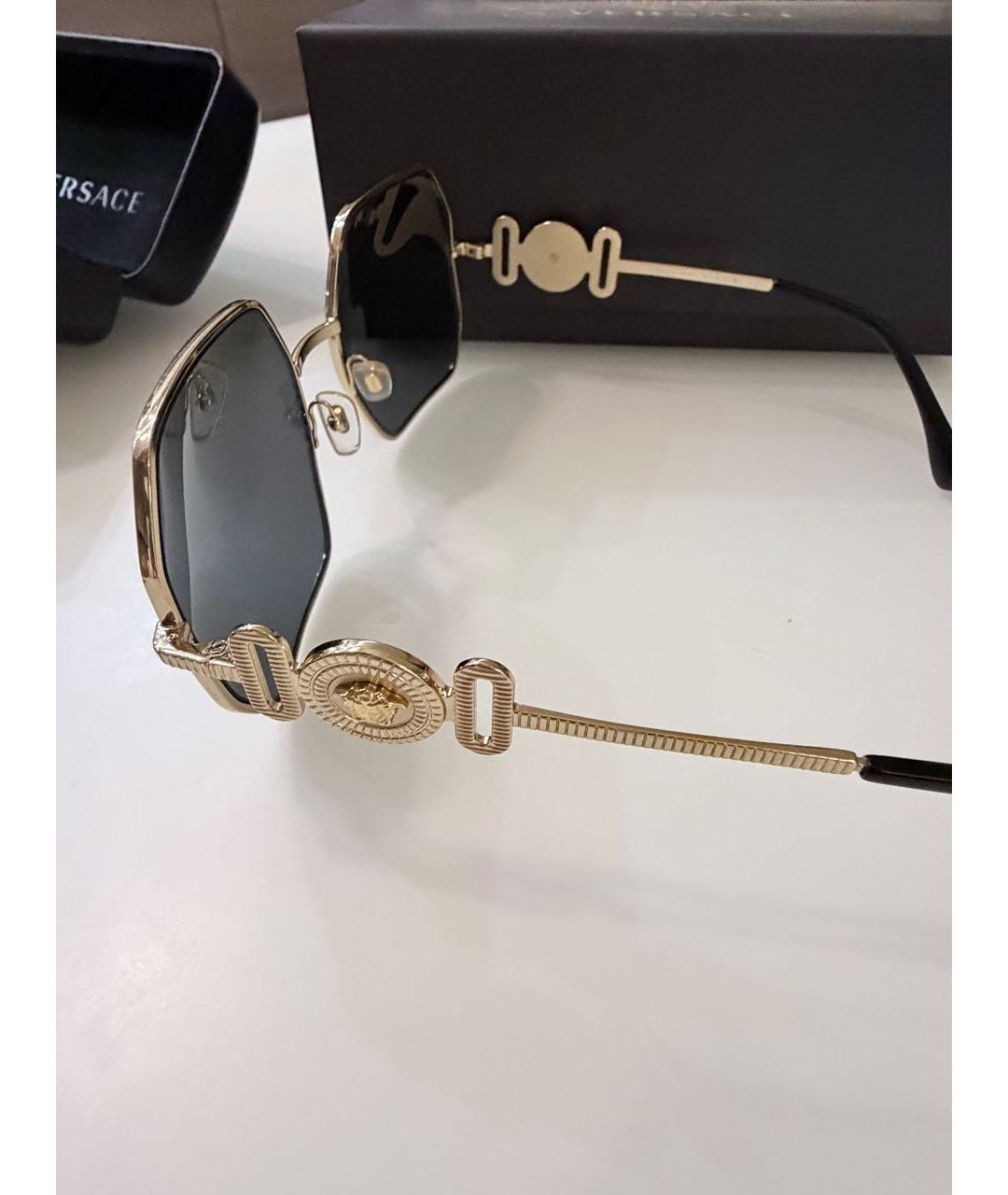 VALENTINO Черные металлические солнцезащитные очки, фото 2