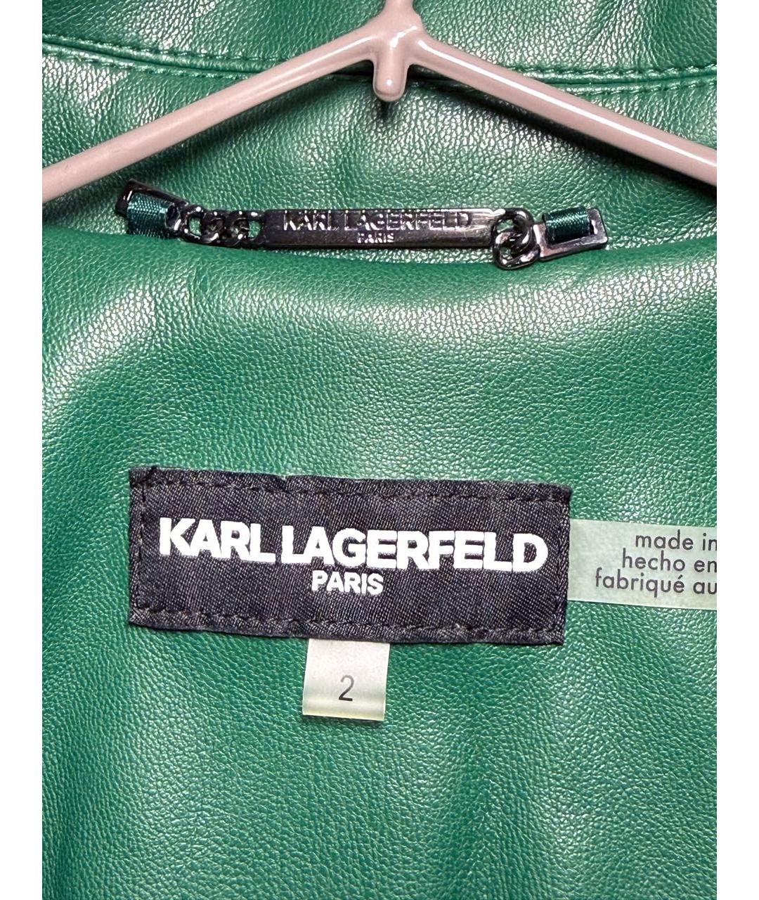 KARL LAGERFELD Зеленый полиуретановый жакет/пиджак, фото 3