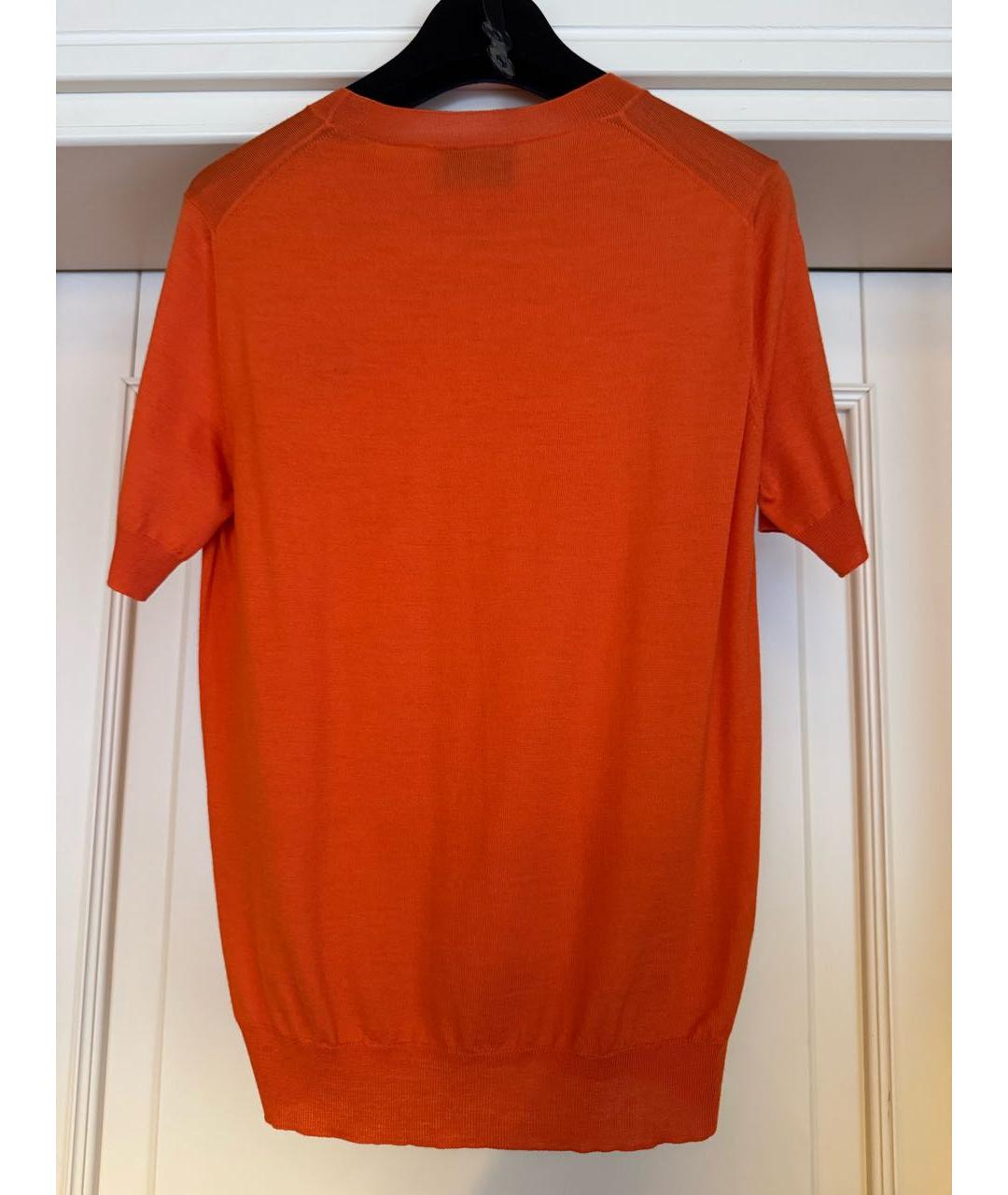 PRADA Оранжевый шерстяной джемпер / свитер, фото 2