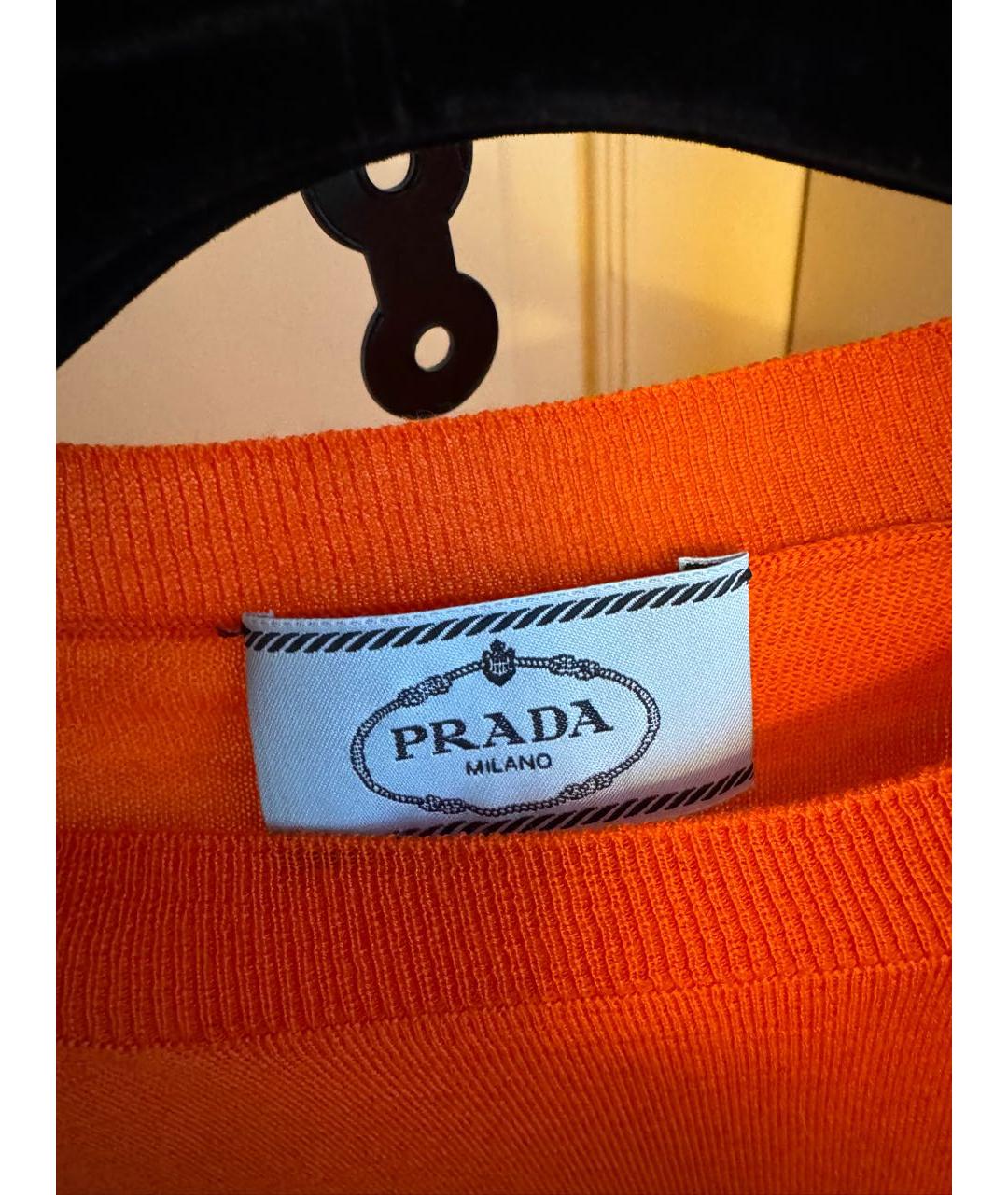 PRADA Оранжевый шерстяной джемпер / свитер, фото 5