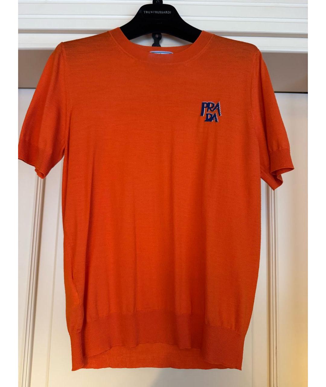 PRADA Оранжевый шерстяной джемпер / свитер, фото 6