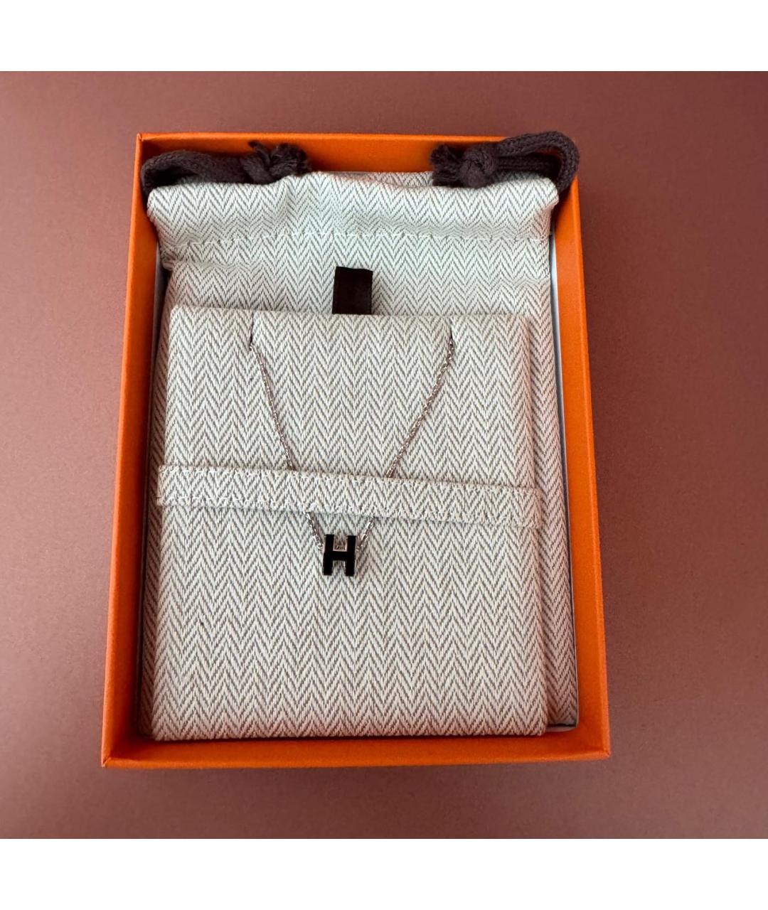 HERMES Черная металлическая подвеска, фото 4