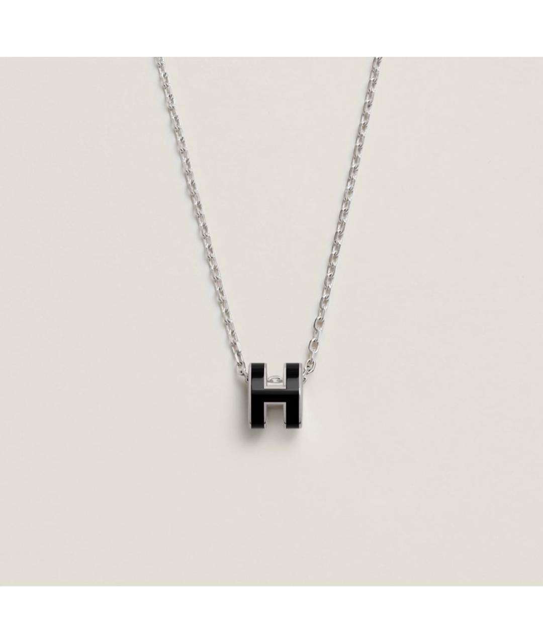 HERMES Черная металлическая подвеска, фото 5