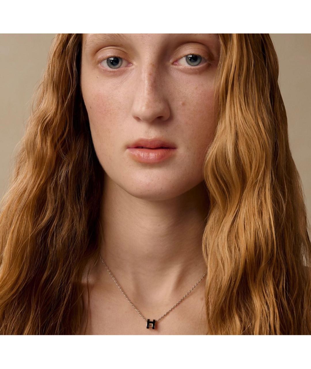 HERMES Черная металлическая подвеска, фото 3