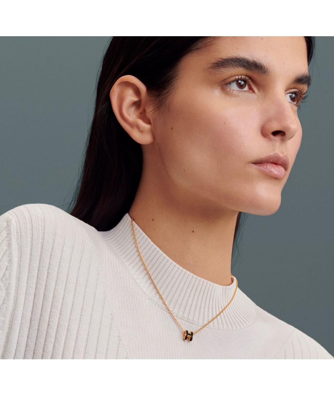 HERMES Черная металлическая подвеска, фото 3