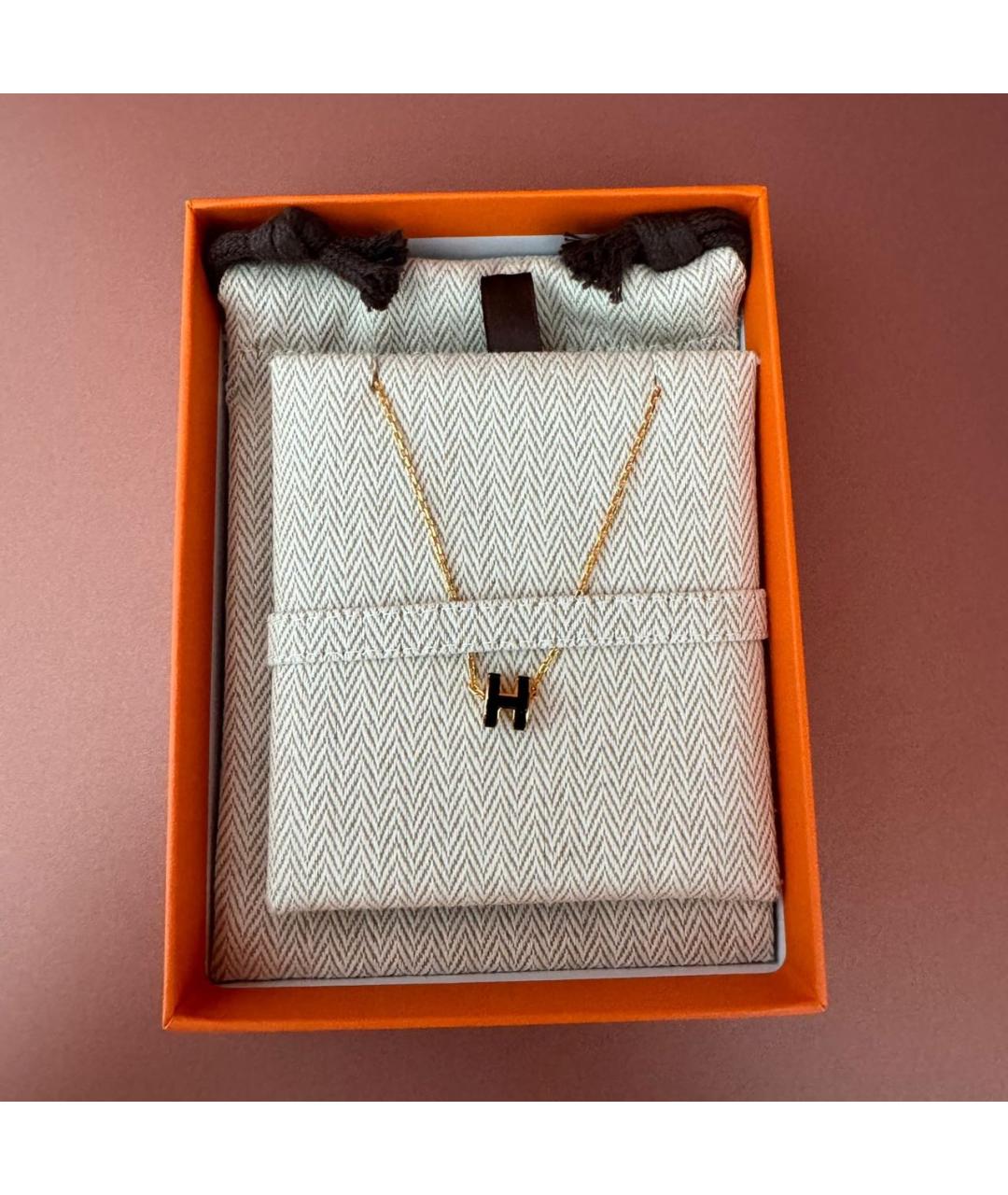 HERMES Черная металлическая подвеска, фото 4