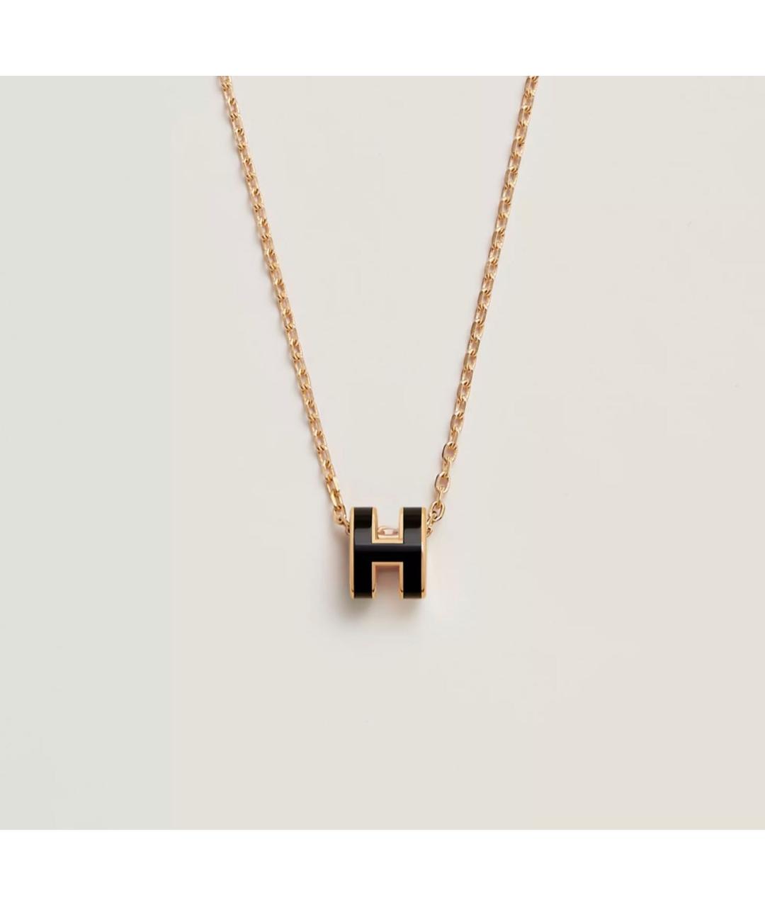 HERMES Черная металлическая подвеска, фото 5