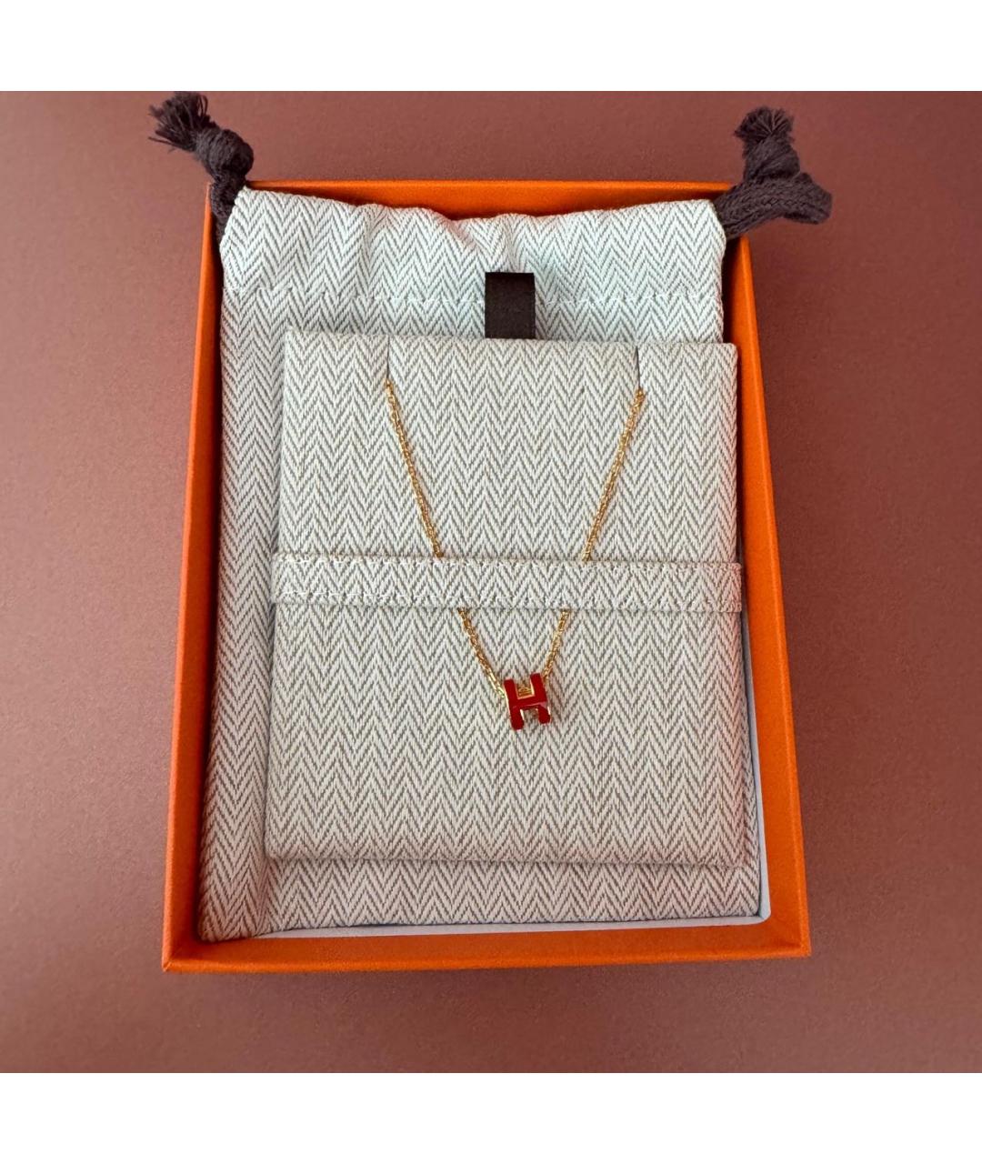 HERMES Красная металлическая подвеска, фото 4