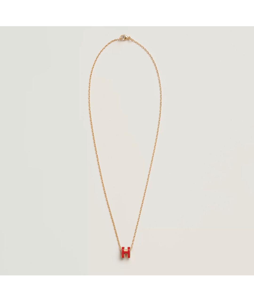 HERMES Красная металлическая подвеска, фото 2