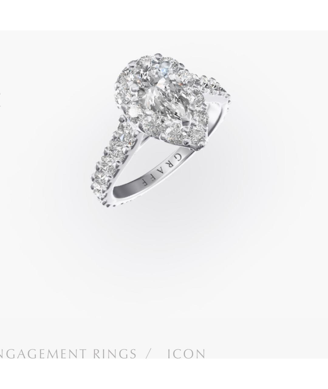 GRAFF Серебряное кольцо из белого золота, фото 3