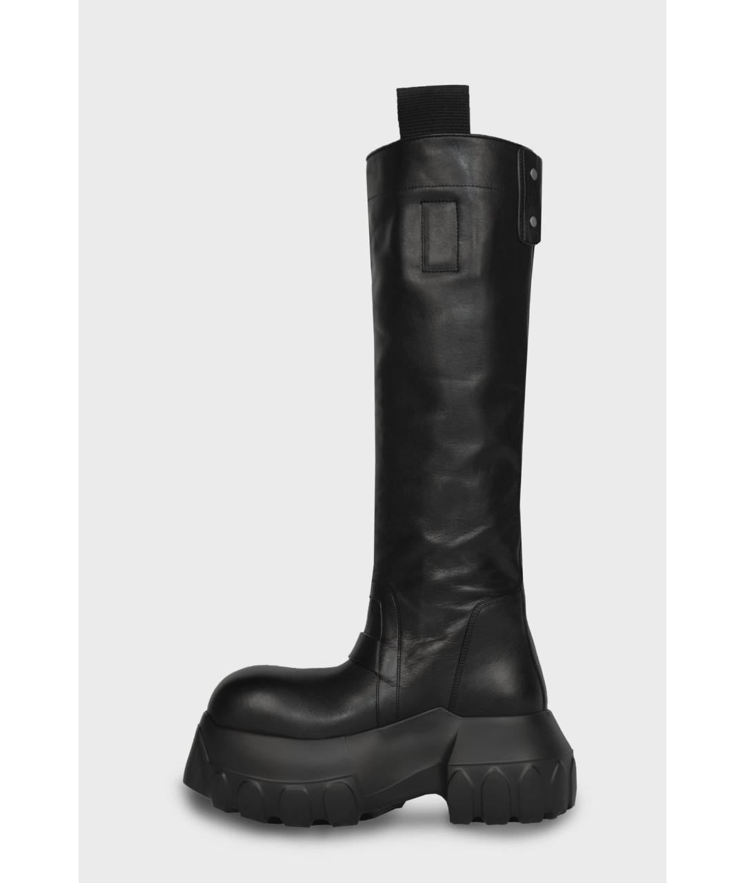 RICK OWENS Черные кожаные сапоги, фото 3