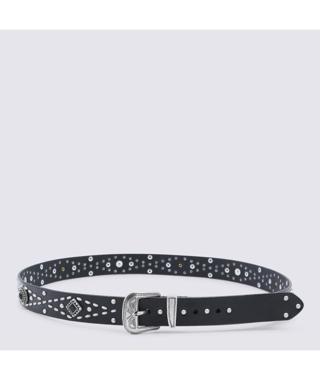 GOLDEN GOOSE DELUXE BRAND Черный кожаный ремень, фото 4