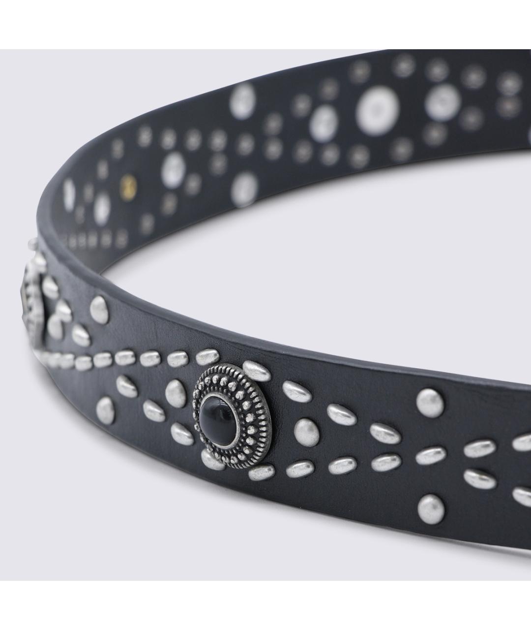 GOLDEN GOOSE DELUXE BRAND Черный кожаный ремень, фото 2