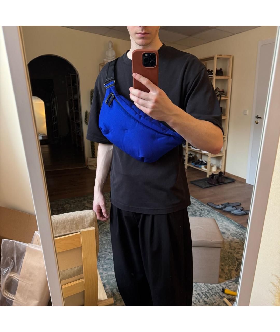 MAISON MARGIELA Синяя поясная сумка, фото 5