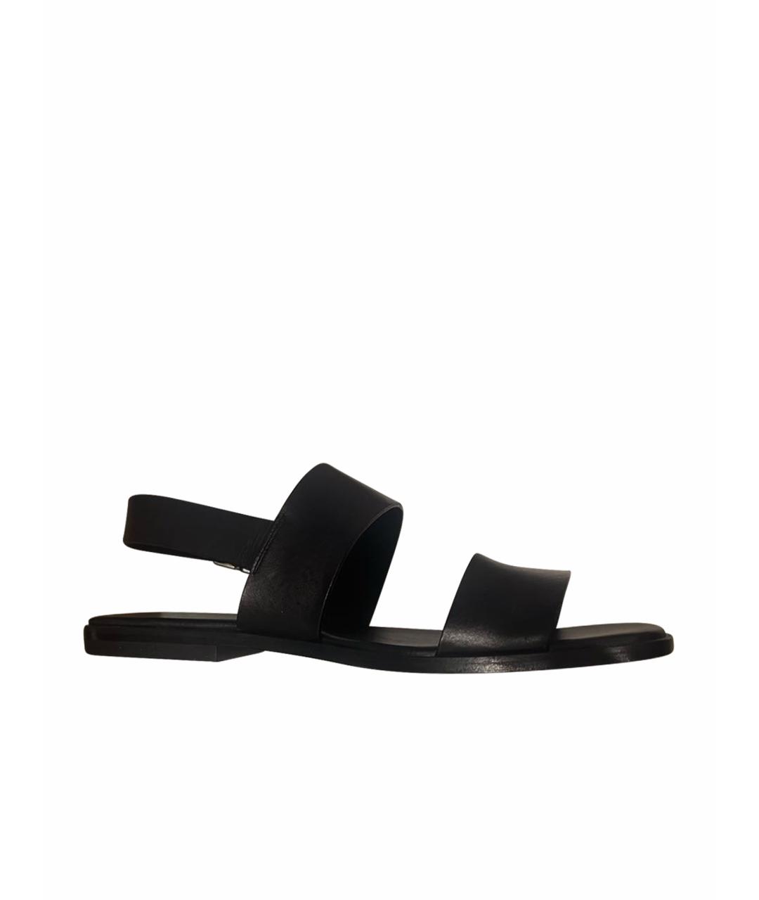 SANDRO Черные кожаные сандалии, фото 1