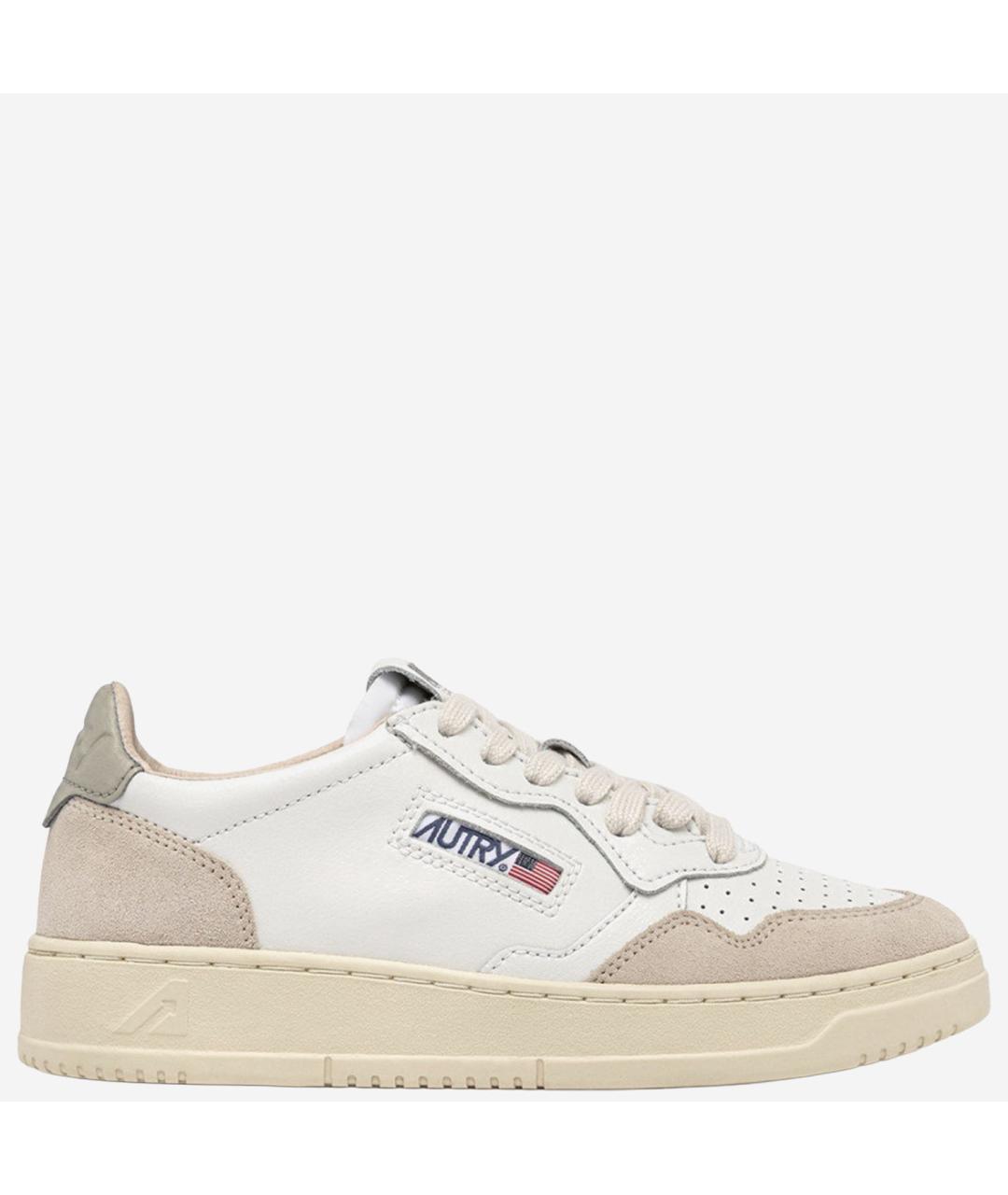 AUTRY Бежевые кожаные низкие кроссовки / кеды, фото 6