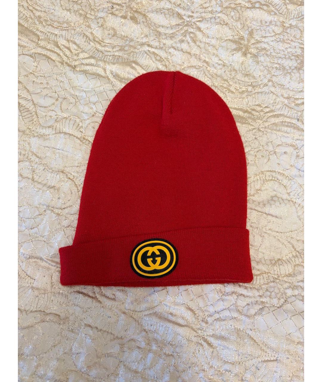 GUCCI Красная шерстяная шапка, фото 2