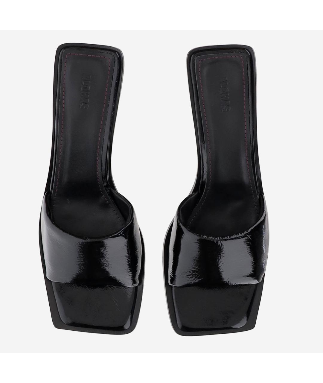 ALOHAS Черные кожаные мюли, фото 2